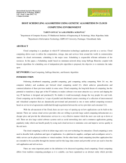 host scheduling algorithm using genetic algorithm