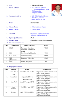 PART – II - BMS College of Engineering