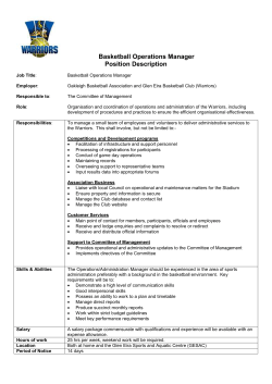 Key result area: Manage Warrior Communications