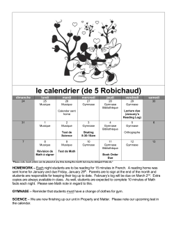 MONTH of JANUARY - St. Andrews Elementary