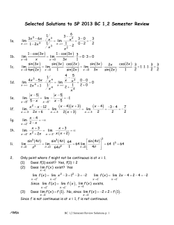 Solutions for Review