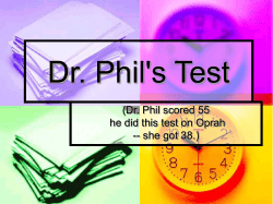 Dr. Phil`s Test