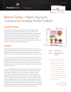 Blooms Today: Higher Keyword Conversions Increase Profits Fivefold