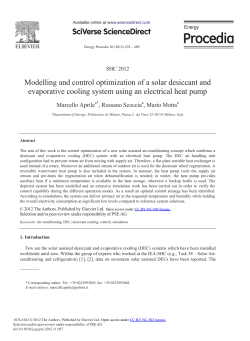 Modelling and control optimization of a solar desiccant and