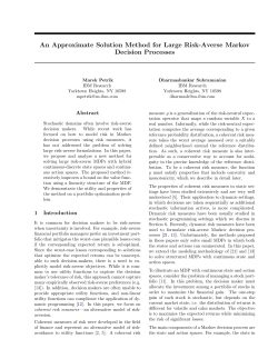 An Approximate Solution Method for Large Risk