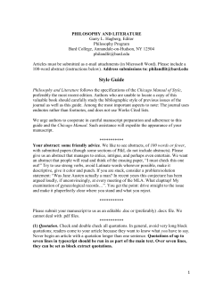 style sheet - Johns Hopkins University Press