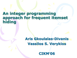 An integer programming approach for frequent itemset