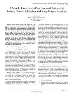 A Simple Exercise-to-Play Proposal that would Reduce Games