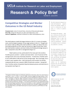 Competitive Strategies and Worker Outcomes in the US Retail Industry