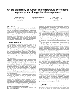 On the probability of current and temperature overloading - IITB-EE