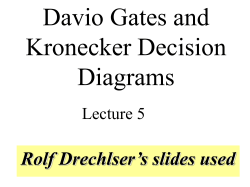 KFDDs or Kronecker Functional Decision Diagrams and their use in