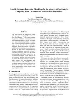 A Case Study in Computing Word Co