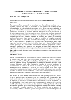 KNOWLEDGE REPRESENTATION IN CHAT COMMUNICATION