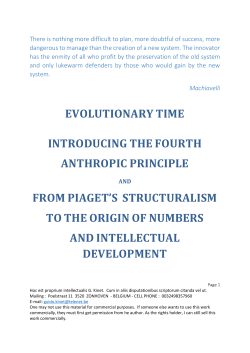 EVOLUTIONARY TIME, THE FOURTH ANTROPIC