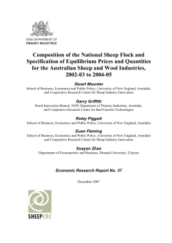Composition of the National Sheep Flock and Specification of