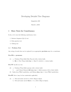 Developing Detailed Tree Diagrams