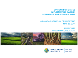 OPTIONS FOR STATES IMPLEMENTING carbon standards for