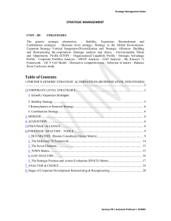 Different types of strategies include business unit strategy, corporate