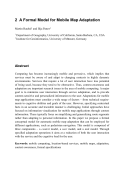 2 A Formal Model for Mobile Map Adaptation