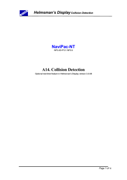 NaviPac-NT A14. Collision Detection