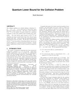 collision lower bound