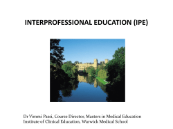 Interprofessional Education