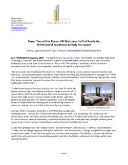 Tower Two at One Rincon Hill Welcomes Its First Residents