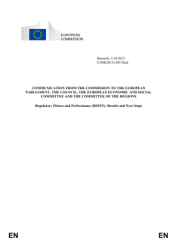 Regulatory Fitness and Performance (REFIT)