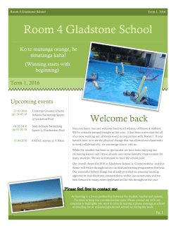 As part of the Gladstone School Strategic plan for working towards