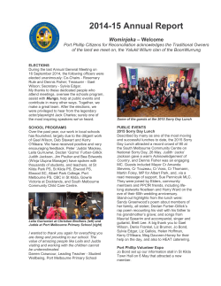 2014-15 Annual Report Wominjeka