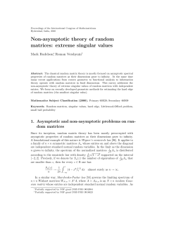 Non-asymptotic theory of random matrices