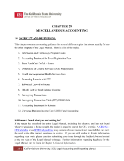 Miscellaneous Accounting - California State University