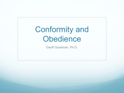 Conformity and Obedience