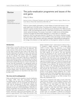 The polio-eradication programme and issues of the end game