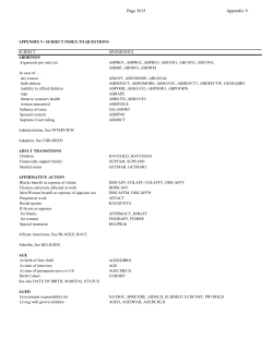Appendix V - General Social Survey
