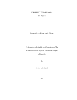 Evidentiality and Assertion in Tibetan