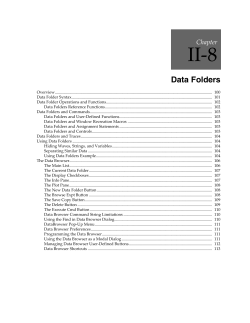 Data Folders - wavemetrics.net
