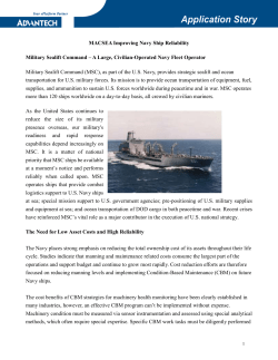 macsea - improving navy ship realiability