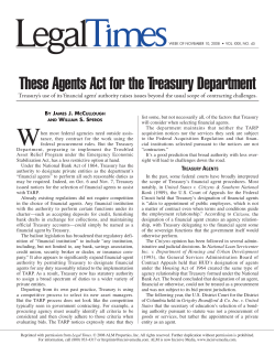 These Agents Act for the Treasury Department