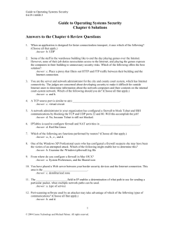 Guide to Operating Systems Security