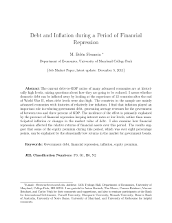 Debt and Inflation during a Period of Financial Repression