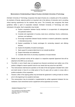 Model Agreement of Cooperation