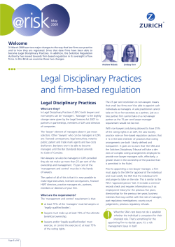 Legal Disciplinary Practices and firm