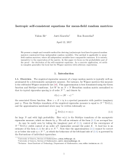 Isotropic self-consistent equations for mean