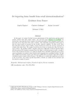 Do exporting firms benefit from retail internationalization? Evidence