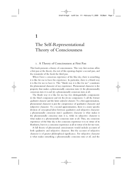 The Self-Representational Theory of Consciousness