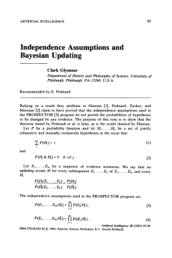 Independence Assumptions and Bayesian Updating