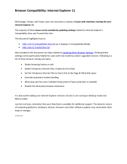 Browser Compatibility: Internet Explorer 11