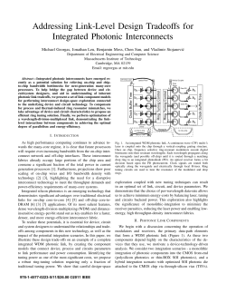 Addressing Link-Level Design Tradeoffs for Integrated Photonic