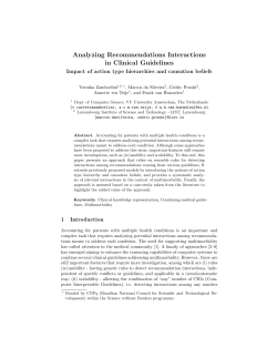 Analyzing Recommendations Interactions in Clinical Guidelines